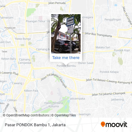 Pasar PONDOK Bambu 1 map