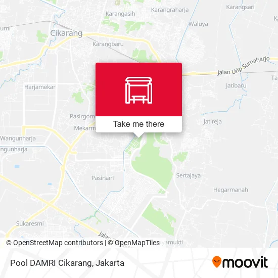 Pool DAMRI Cikarang map