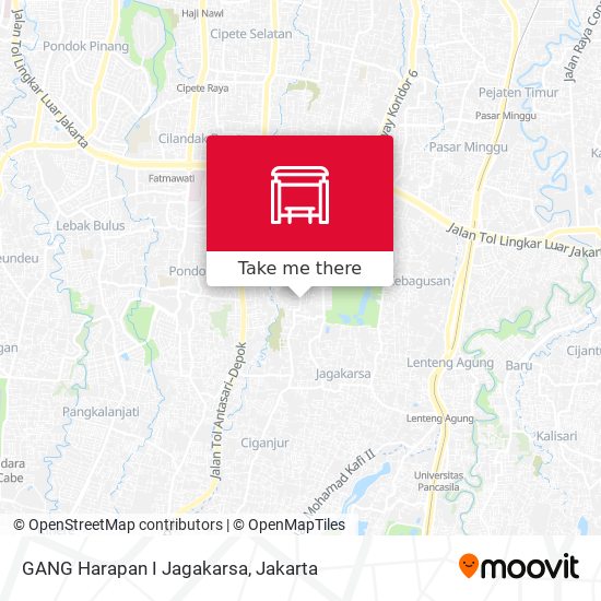 GANG Harapan I Jagakarsa map