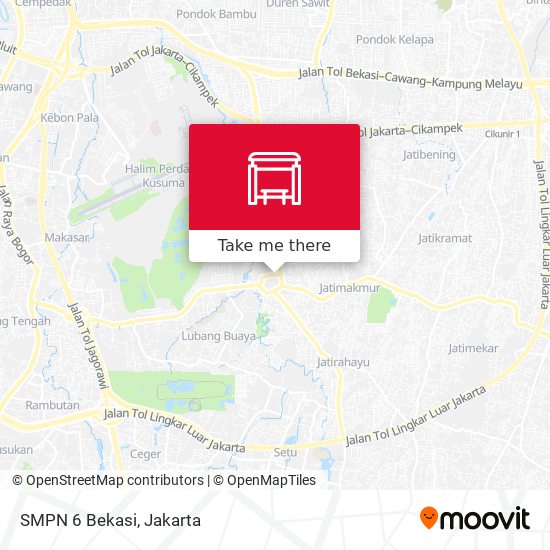 SMPN 6 Bekasi map