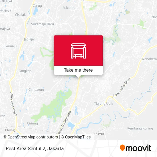 Rest Area Sentul 2 map