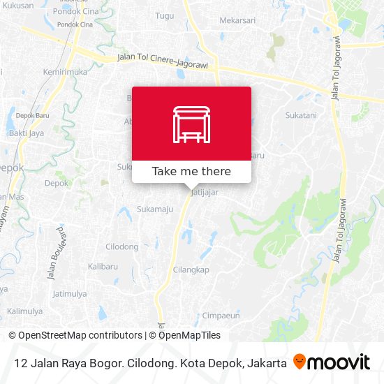 12 Jalan Raya Bogor. Cilodong. Kota Depok map