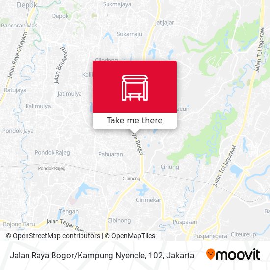 Jalan Raya Bogor / Kampung Nyencle, 102 map