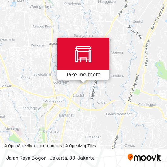 Jalan Raya Bogor - Jakarta, 83 map