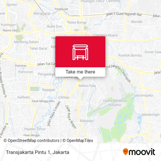 Transjakarta Pintu 1 map