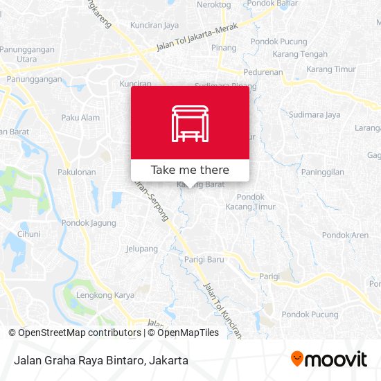 Jalan Graha Raya Bintaro map