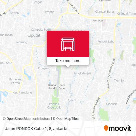 Jalan PONDOK Cabe 1, 8 map