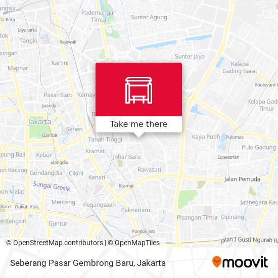 Seberang Pasar Gembrong Baru map
