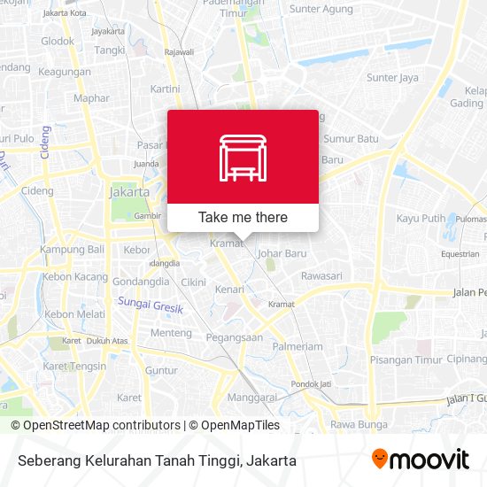 Seberang Kelurahan Tanah Tinggi map
