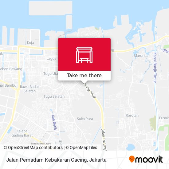 Jalan Pemadam Kebakaran Cacing map