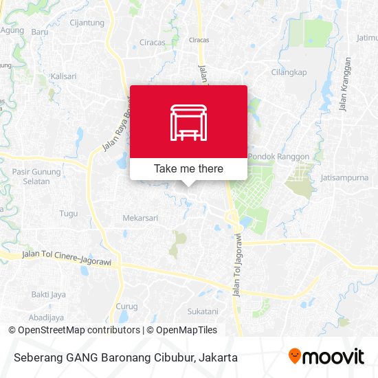 Seberang GANG Baronang Cibubur map