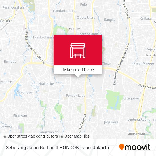 Seberang Jalan Berlian II PONDOK Labu map