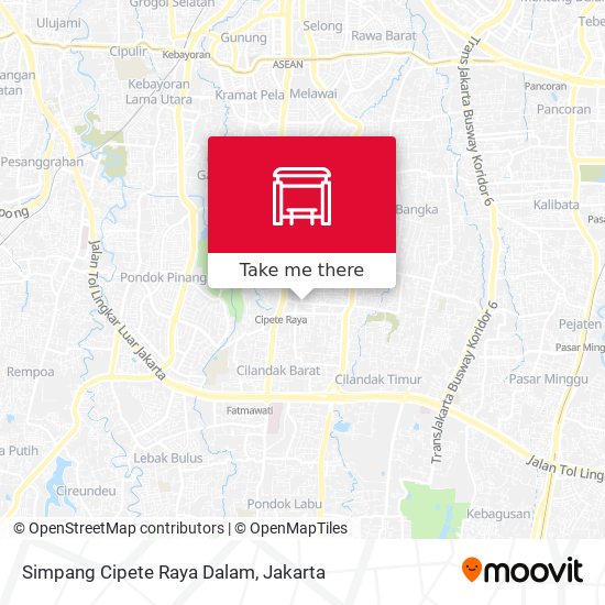 Simpang Cipete Raya Dalam map