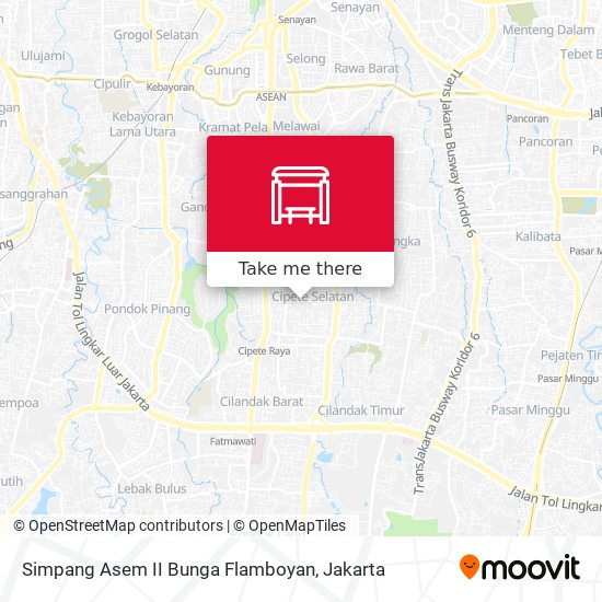 Simpang Asem II Bunga Flamboyan map