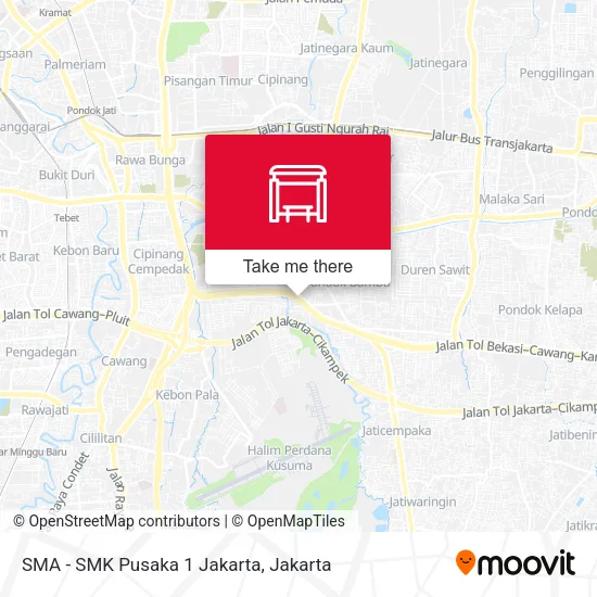 SMA - SMK Pusaka 1 Jakarta map