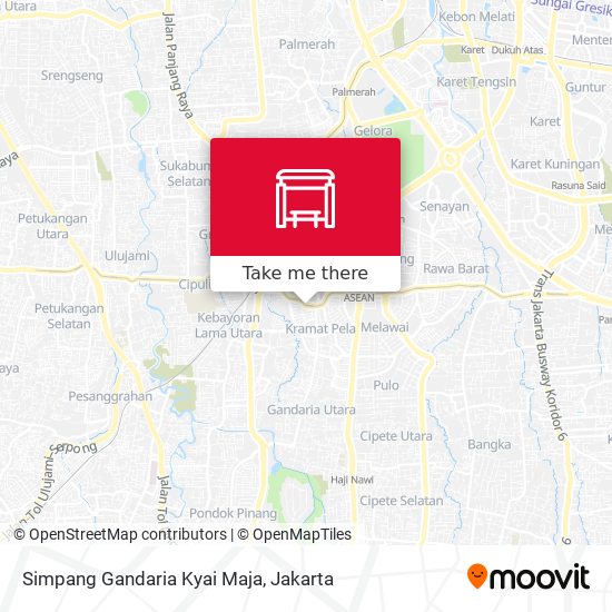 Simpang Gandaria Kyai Maja map