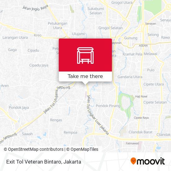 Exit Tol Veteran Bintaro map