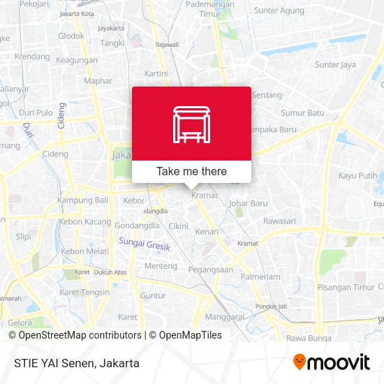 STIE YAI Senen map