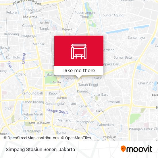 Simpang Stasiun Senen map