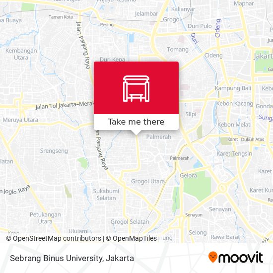 Sebrang Binus University map