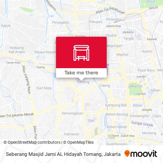Seberang Masjid Jami AL Hidayah Tomang map