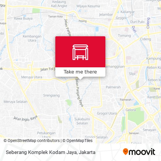 Seberang Komplek Kodam Jaya map