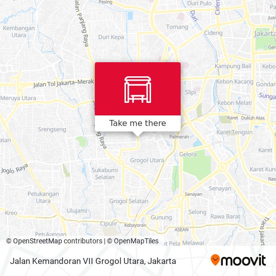 Jalan Kemandoran VII Grogol Utara map