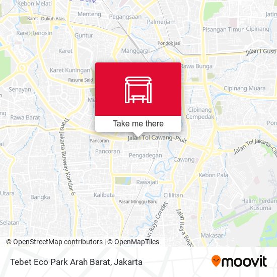 Tebet Eco Park Arah Barat map