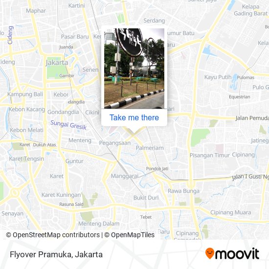 Flyover Pramuka map