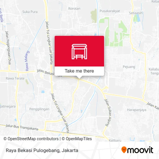 Raya Bekasi Pulogebang map