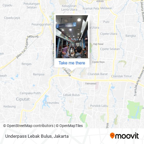 Underpass Lebak Bulus map