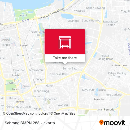 Sebrang SMPN 288 map