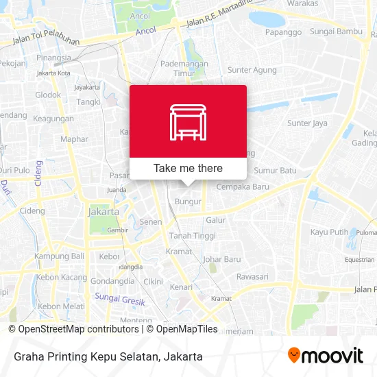 Graha Printing Kepu Selatan map