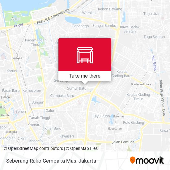 Seberang Ruko Cempaka Mas map