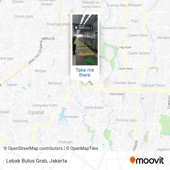 Lebak Bulus Grab map