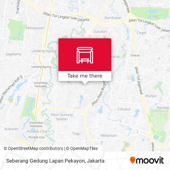 Seberang Gedung Lapan Pekayon map