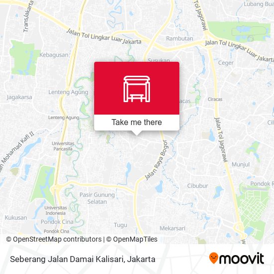 Seberang Jalan Damai Kalisari map
