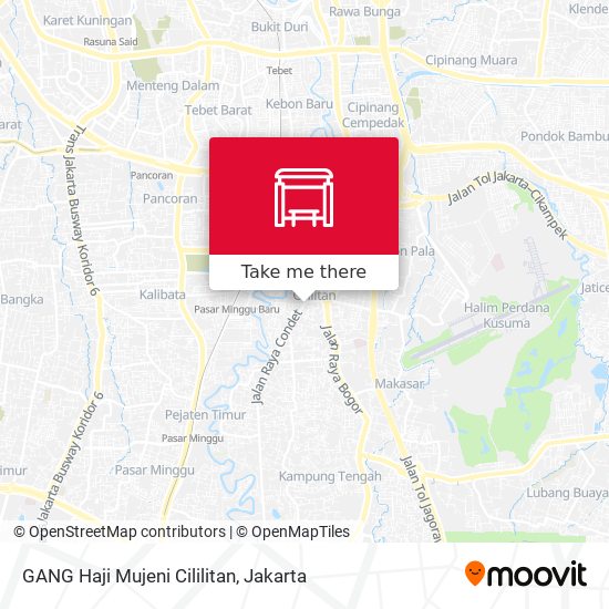 GANG Haji Mujeni Cililitan map