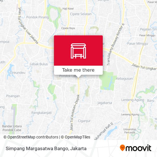 Simpang Margasatwa Bango map