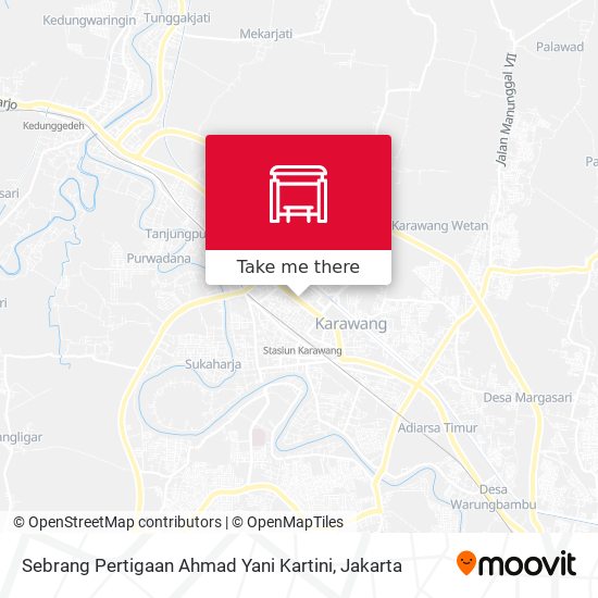 Sebrang Pertigaan Ahmad Yani Kartini map