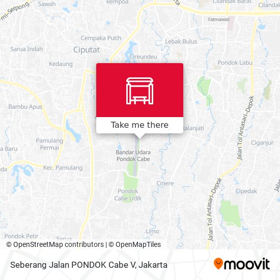Seberang Jalan PONDOK Cabe V map