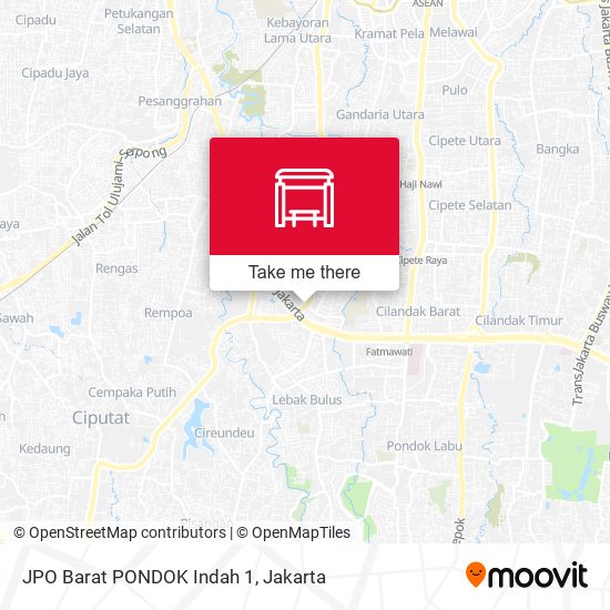 JPO Barat PONDOK Indah 1 map