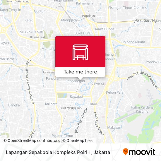 Lapangan Sepakbola Kompleks Polri 1 map