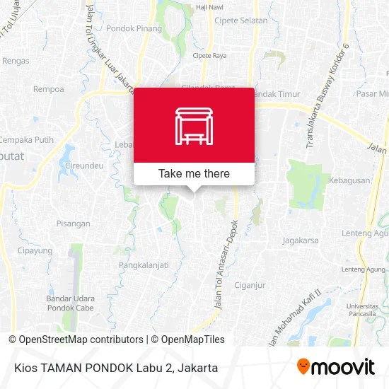 Kios TAMAN PONDOK Labu 2 map