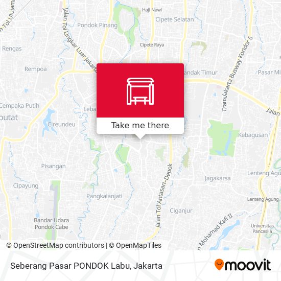 Seberang Pasar PONDOK Labu map