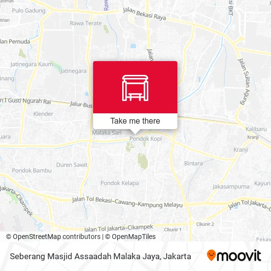 Seberang Masjid Assaadah Malaka Jaya map