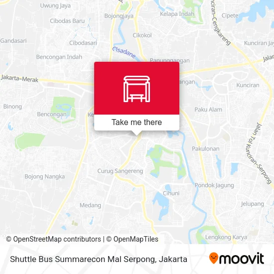 Shuttle Bus Summarecon Mal Serpong map