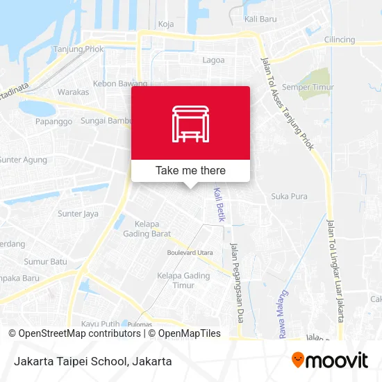 Jakarta Taipei School map