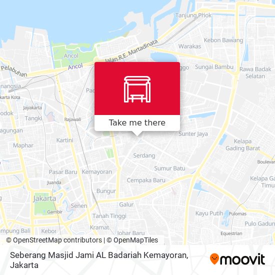 Seberang Masjid Jami AL Badariah Kemayoran map