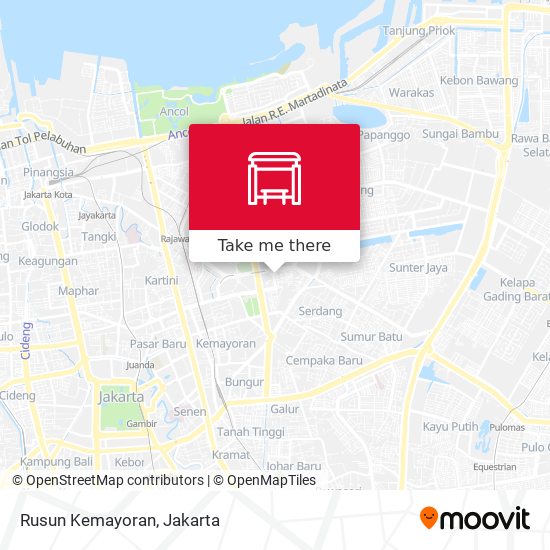 Rusun Kemayoran map